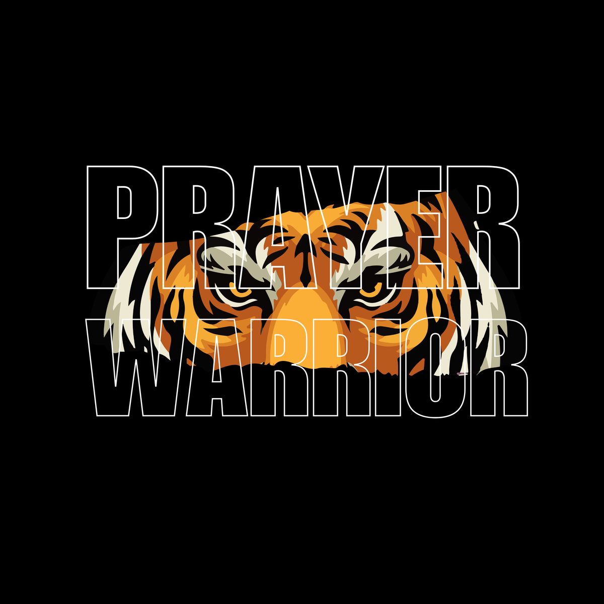 Prayer Warrior Tiger Eyes Graphic Tee & Sweatshirt