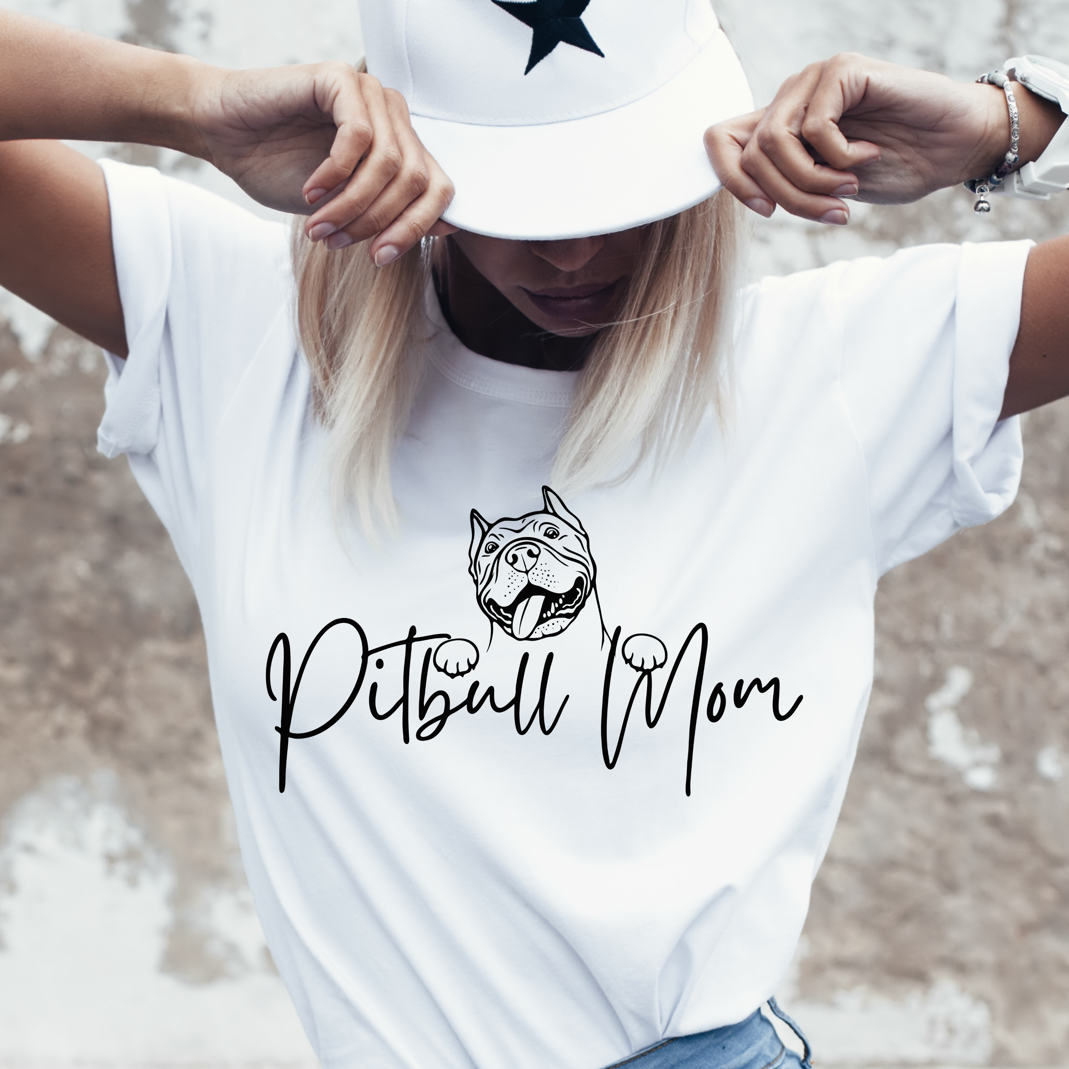 Pitbull mom shirt hot sale