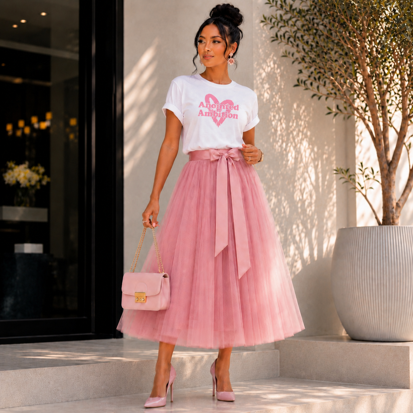 Anointed Ambition™ Tee - Pretty in Pink Edition