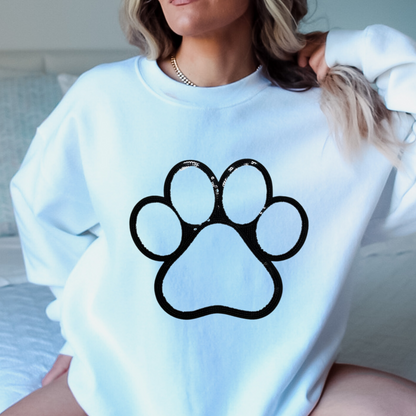 Chenille paw with sequins