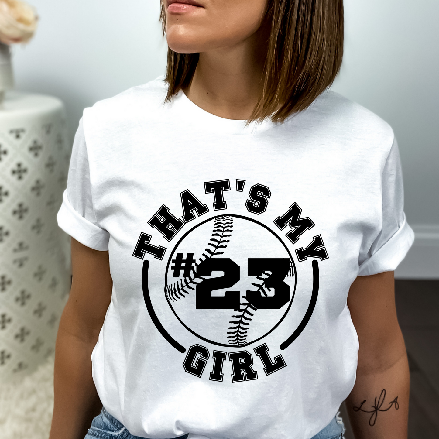 That's my girl - Softball t-shirt - customizable