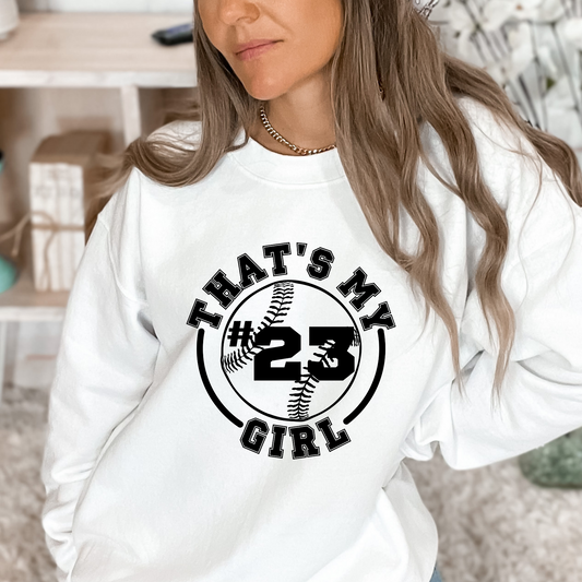 That's my girl - Softball t-shirt - customizable